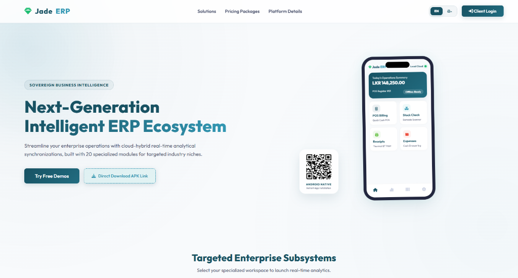 Jade ERP Ecosystem Dashboard